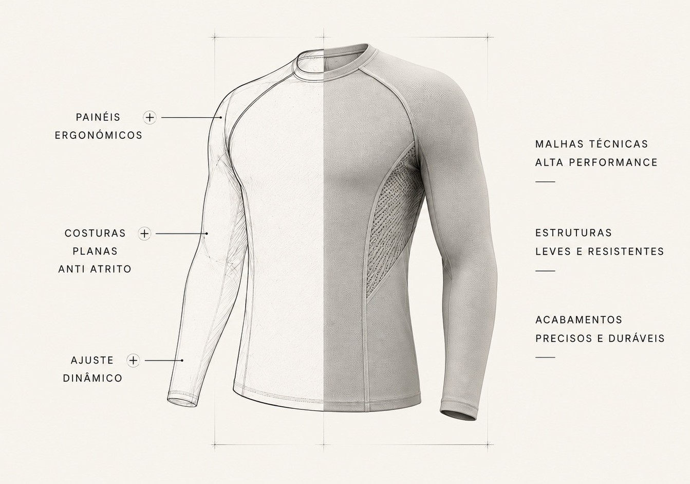 Design técnico de vestuário desportivo